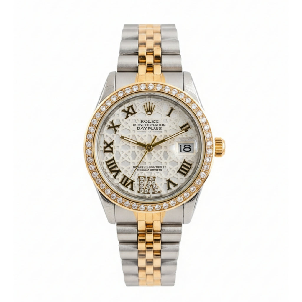 Rolex Lady-Datejust Gold, Sliver with white dial