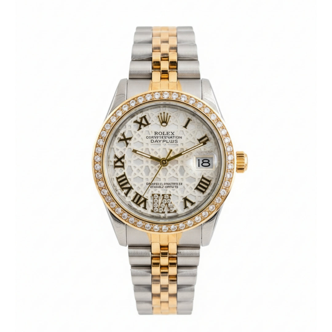 Rolex Lady-Datejust Gold, Sliver with white dial