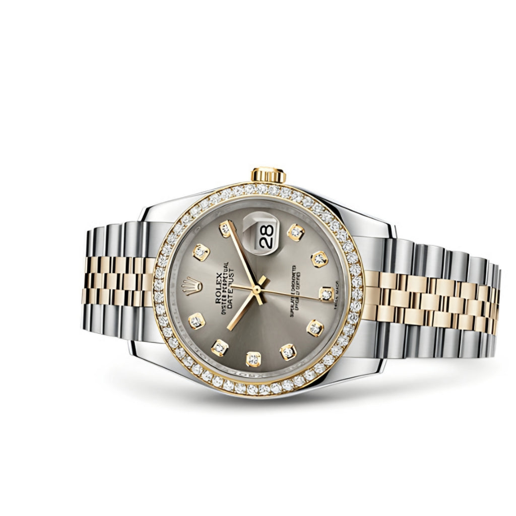 Rolex Lady-Datejust Gold, Sliver with Gray dial