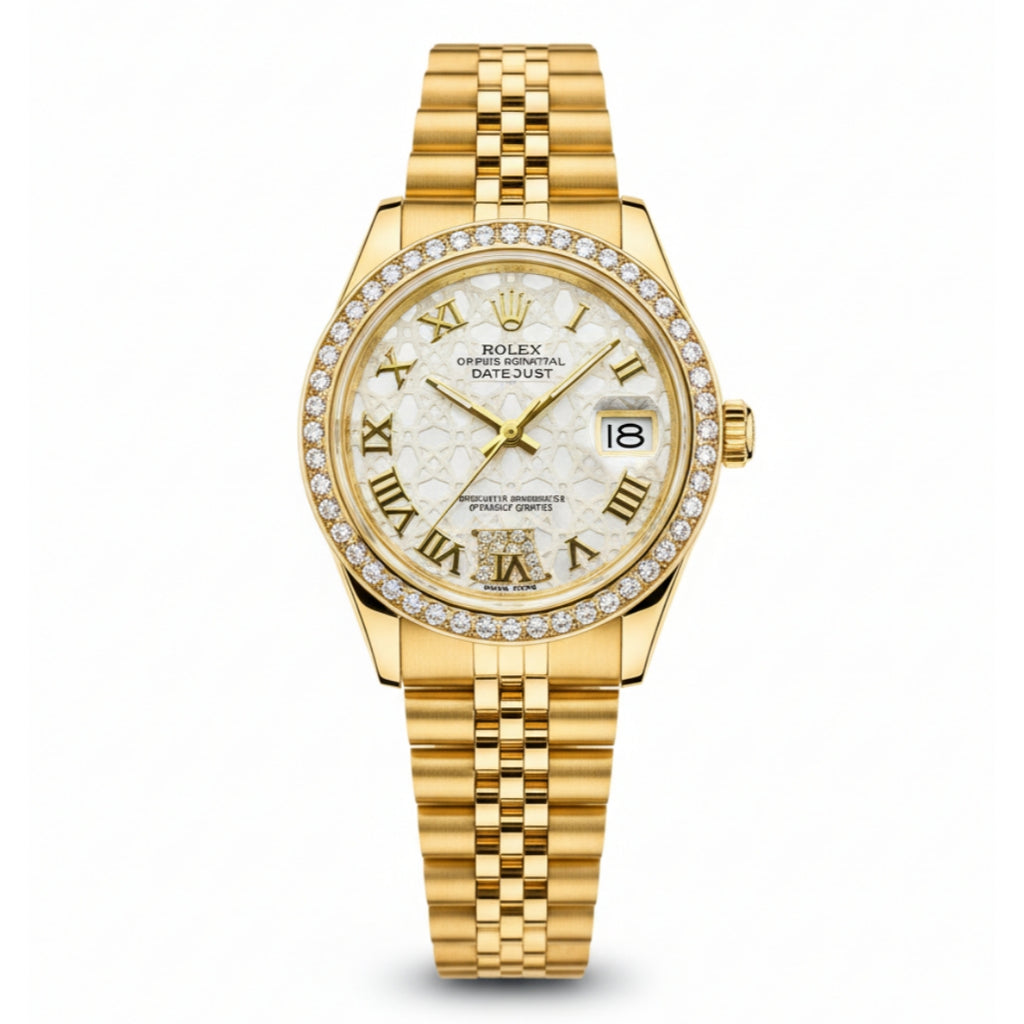 Rolex Lady-Datejust Gold with white dial