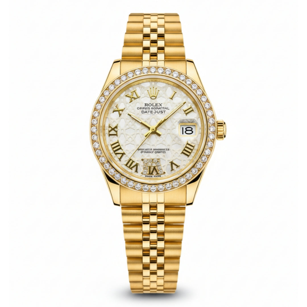 Rolex Lady-Datejust Gold with white dial