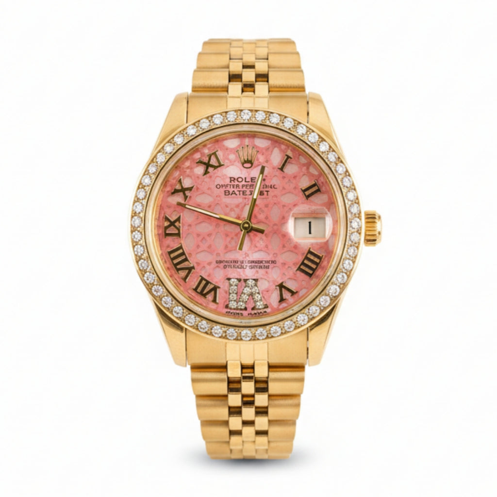 Rolex Lady-Datejust Gold with Bink dial