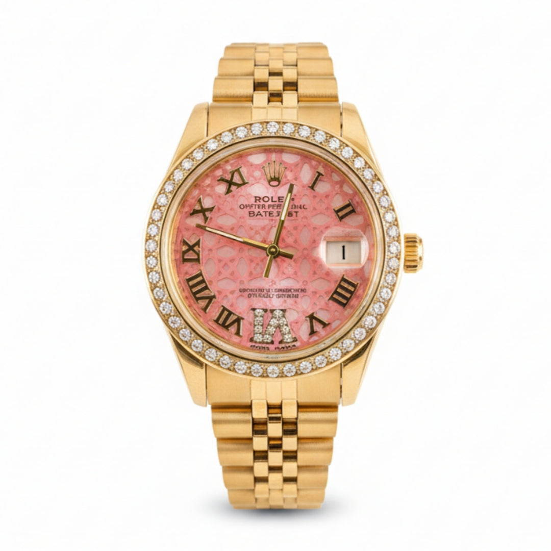 Rolex Lady-Datejust Gold with Bink dial
