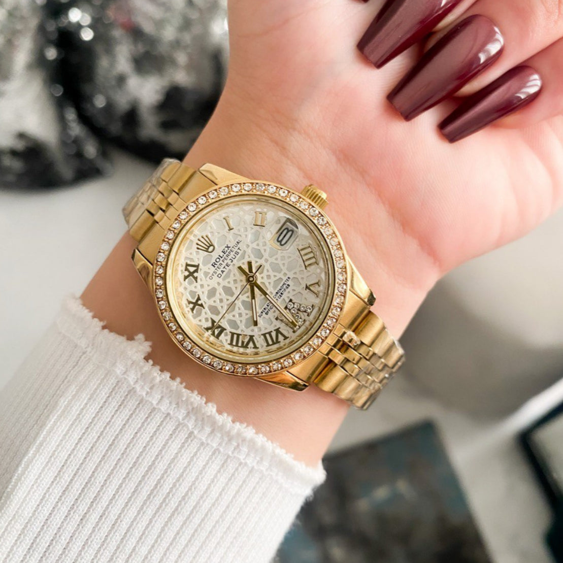 Rolex Lady-Datejust Gold with white dial