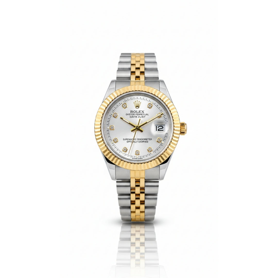 Rolex Lady-Datejust Gold, Sliver with silver dial