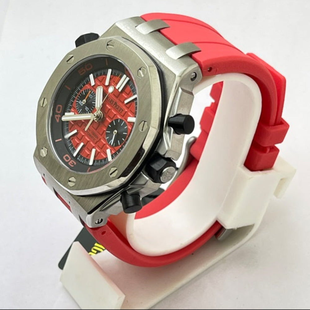Piguet Royal Oak Offshore Diver Chronograph with Red rubber strap