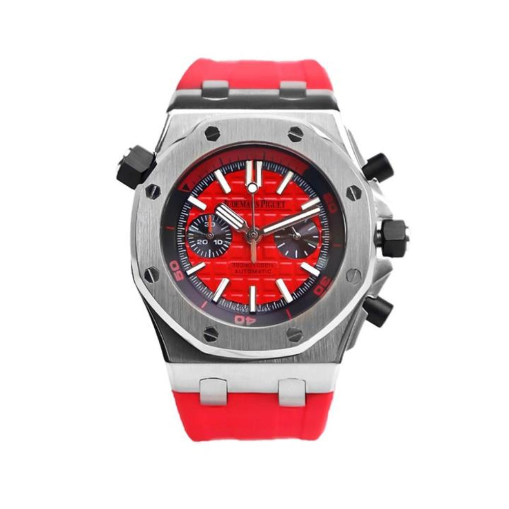 Piguet Royal Oak Offshore Diver Chronograph with Red rubber strap